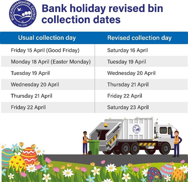 Easter bin revised timetable